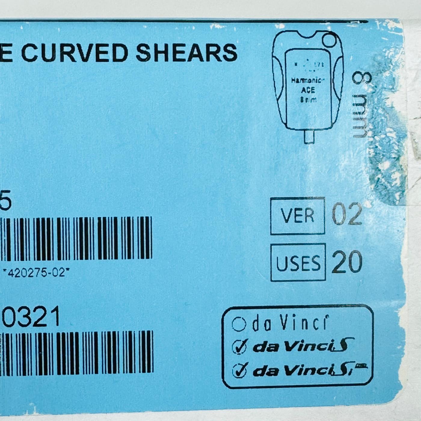 Intuitive Surgical 420275 Da Vinci HARMONIC ACE CURVED SHEARS 8mm (New)