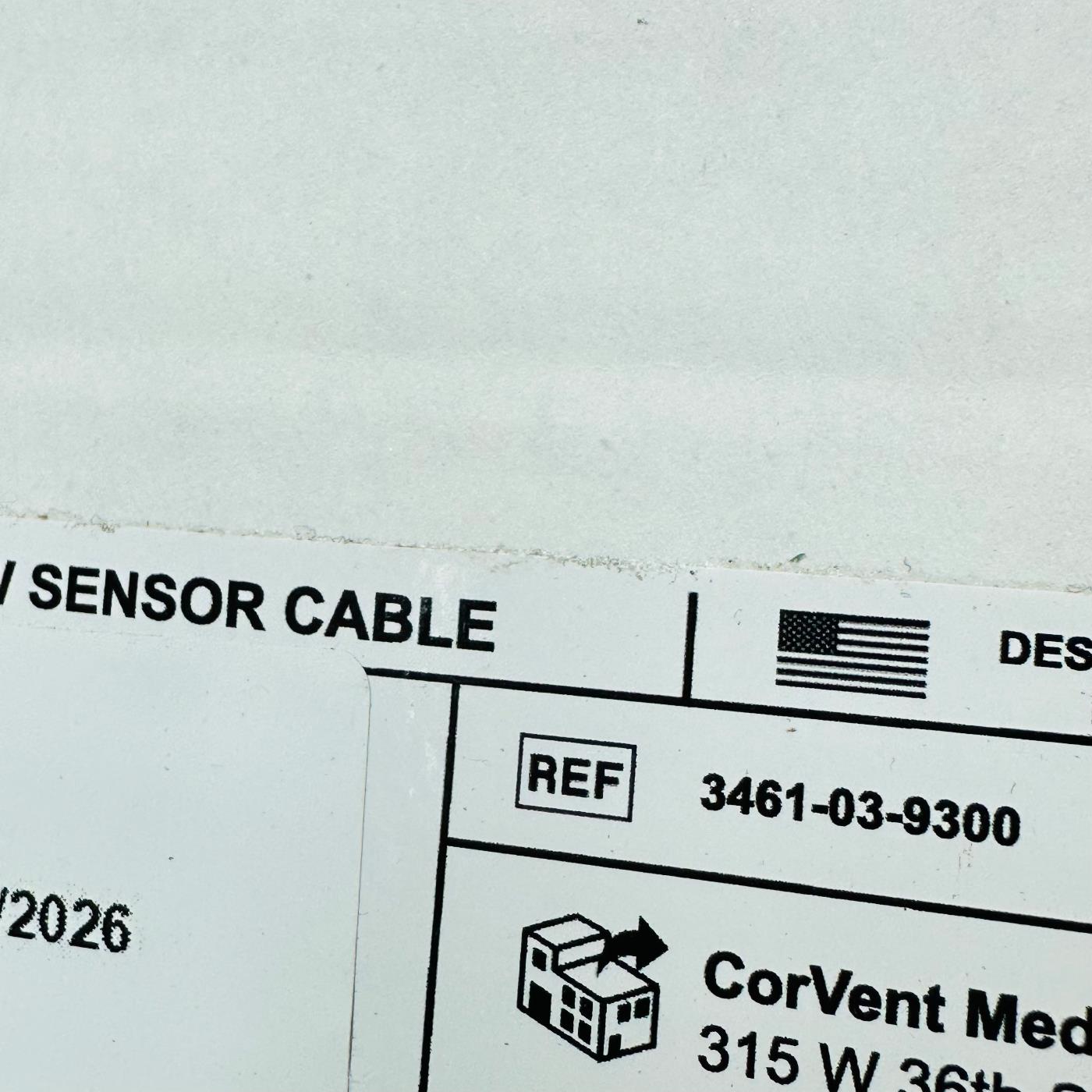 CORVENT 3461-03-9300 Flow Sensor Cable ( New )